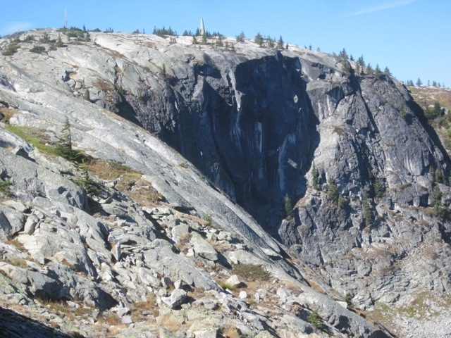 Peak and cliffs